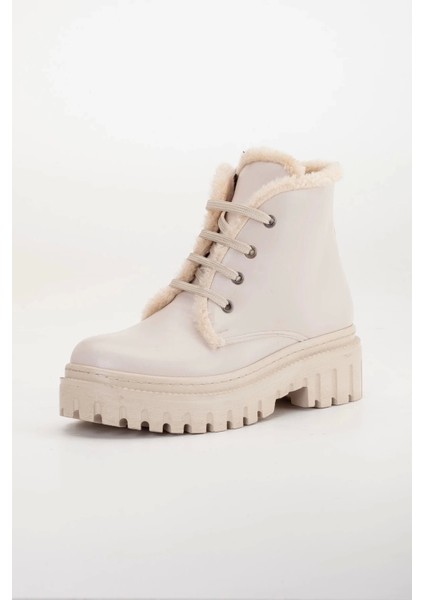 Kadın Içi Kürklü Bej Fermuarlı Bot fiyatları