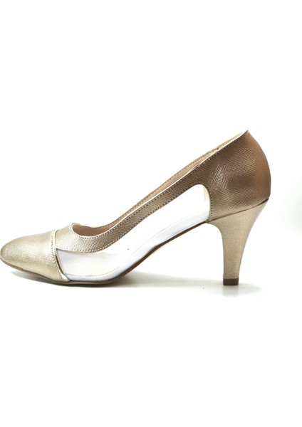 Sm-01 Dore Tüllü Kadın Topuklu Stiletto Ayakkabı