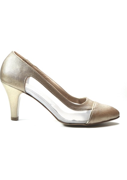 Sm-01 Dore Tüllü Kadın Topuklu Stiletto Ayakkabı