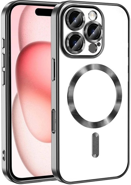Apple Iphone 16 Pro Max Kılıf Şeffaf Renkli Kamera Koruma Magsafe Şarj Kapak Demre