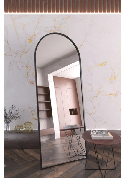 Gold Metal Çerçeveli 180X70 cm Ayaklı Boy Aynası Pintrest Ayna Influancer Ayna Butik Aynası