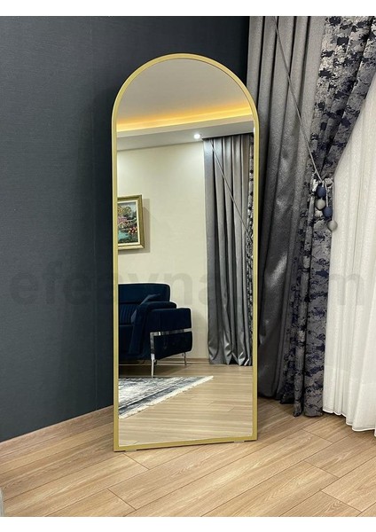 Gold Metal Çerçeveli 180X70 cm Ayaklı Boy Aynası Pintrest Ayna Influancer Ayna Butik Aynası modelleri