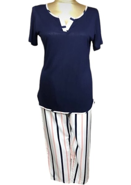 3235-PELIN Bayan Pijama Takım-Iacivert