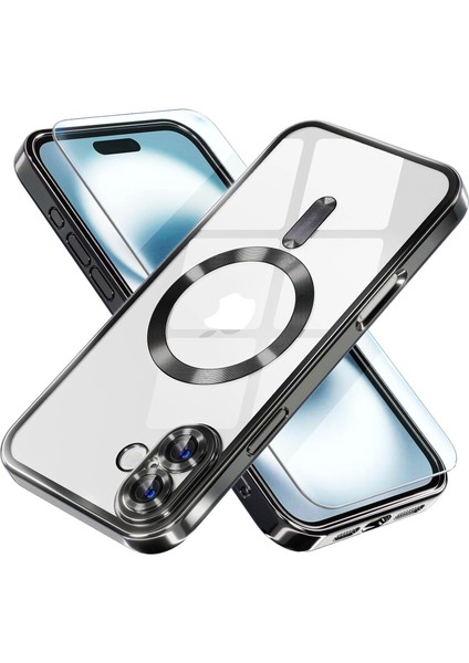 Apple Iphone 16 Kılıf Şeffaf Renkli Kamera Koruma Magsafe Şarj Kapak Demre