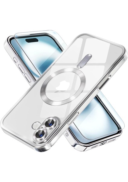 Apple Iphone 16 Kılıf Şeffaf Renkli Kamera Koruma Magsafe Şarj Kapak Demre