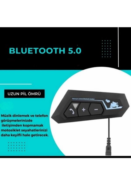 Motosiklet Mikrofonu Uyumlu Bluetooth 5.0 Kulaklık Bluetooth Interkom Kask Kulaklığı