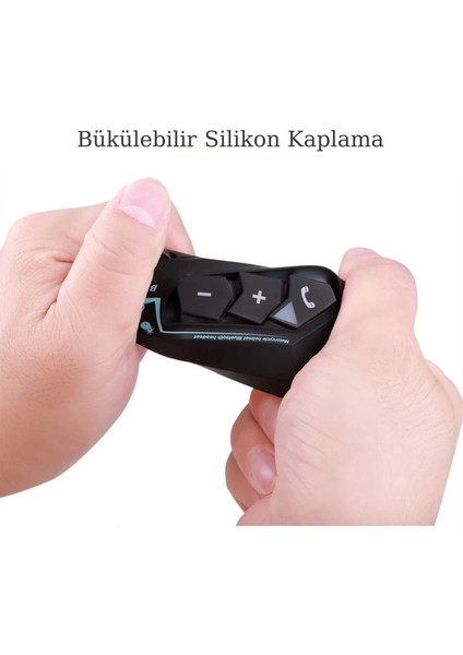 Motosiklet Mikrofonu Uyumlu Bluetooth 5.0 Kulaklık Bluetooth Interkom Kask Kulaklığı