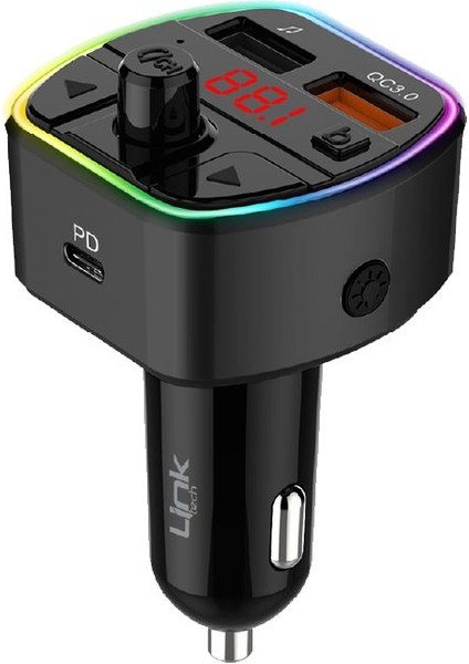 Linktech GP14 38W Pd + Qc3.0 LED Ekranlı Fm Transmitter