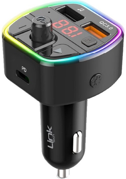 Linktech GP14 38W Pd + Qc3.0 LED Ekranlı Fm Transmitter