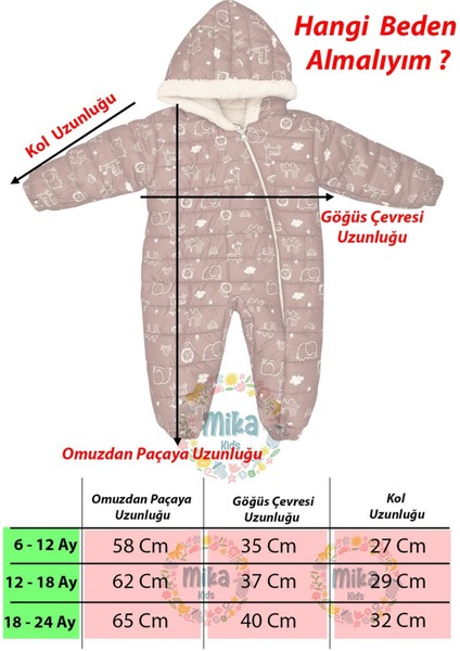 Fil Aslan Zürafa Figürlü Içi Kürklü Kapüşonlu Erkek Bebek Kahverengi Astronot Kozmonot Tulum indirimleri