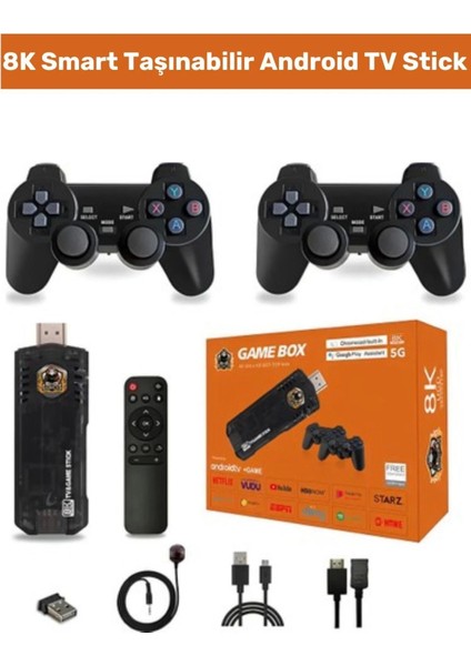 8k Retro Atari 36500 Oyuncu Android Tv Box