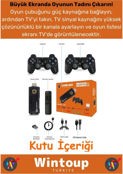 8k Retro Atari 36500 Oyuncu Android Tv Box