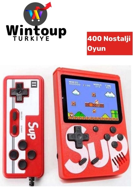 Sup Ateri Oyun Konsolu 2 Oyunculu Mini El Atarisi 400 Oyunlu