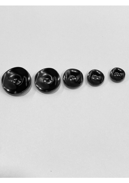 Trençkot Ceket Düğmesi Takımı 6 Lı Set / Siyah Eğri Dalgalı Düğme 2,5 cm / M006 fırsatları