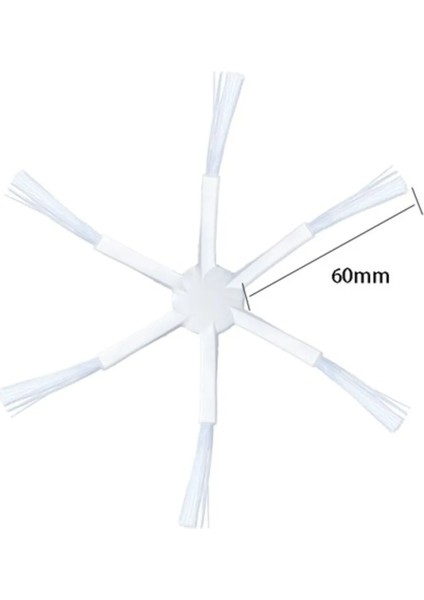 Xiaomi Vacuum Mop 2 (STYTJ03ZHM) Robot Süpürge Uyumlu 6 Kollu 2'li Yan Fırça Yedek Parça Seti fırsatları