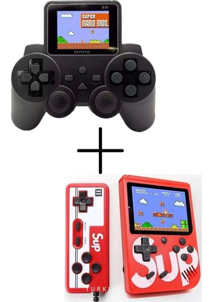 Gameboy S10 Retro Konsol Kutusu Retro Joystick 520 Oyun&nostalji Mini Atari Ikili Set fiyatları