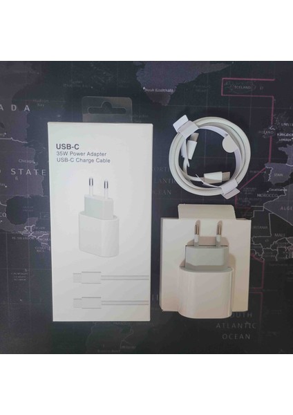 Iphone 15-16 Pro/ Pro Max Uyumlu 35WATT Usb-C Hızlı Şarj Adaptör Seti