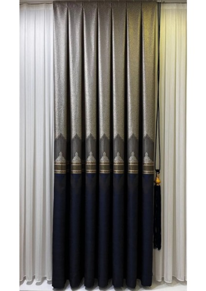 Şık Desenli Pano Fon Gri-Lacivert (Tek Kanat+Aksesuar) modelleri