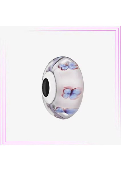 Kelebek Desenli Murano Cam Charm fiyatları