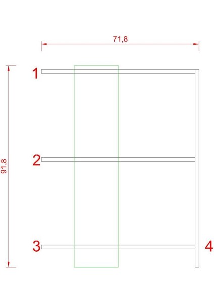 Caddy Duvar Raf Seti Hareli Ceviz (Mat) fiyatları