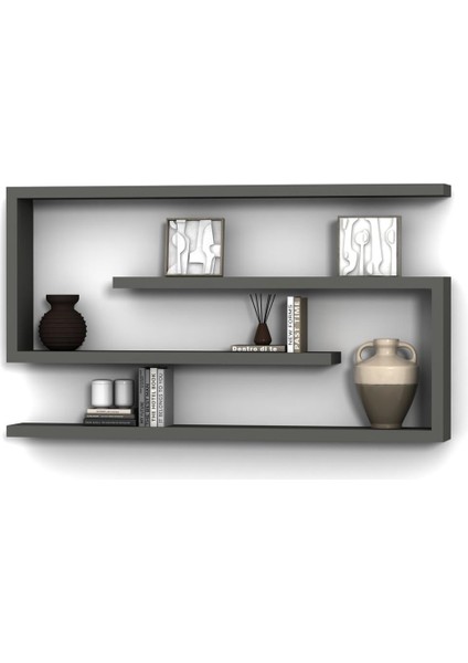 Candy Duvar Raf Seti Antrasit ( Mat )