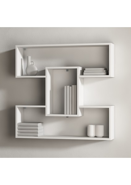 Aline Duvar Raf Seti Beyaz ( Mat )