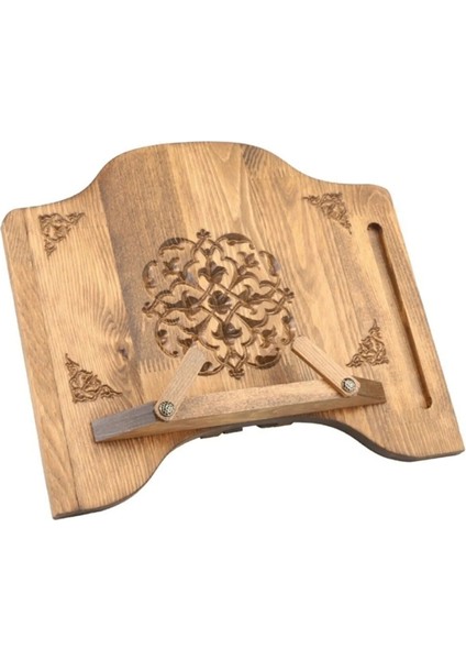 Ahşap Oymalı Rahle, Masaüstü Kuran Okuma Sehpası, 4 Kademel