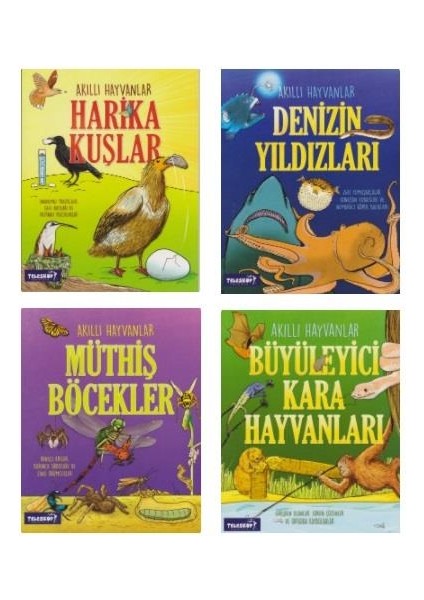 Teleskop Popüler Bilim Akıllı Hayvanlar Serisi 4 Kitap