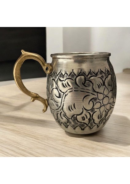 Bakır Kupa Bardak Otantik El İşlemesi