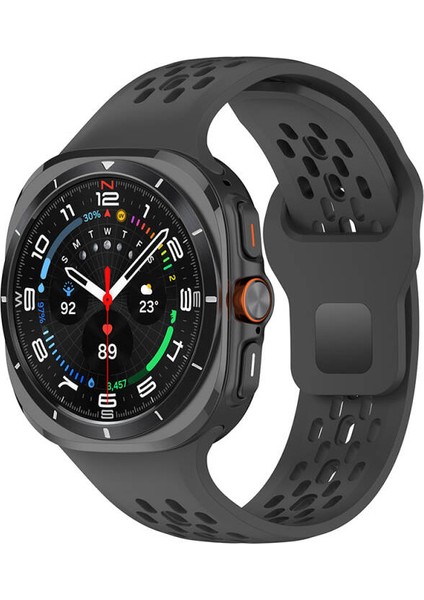 Samsung Galaxy Watch Ultra 47MM Esnek Yapılı Delikli Kademeli Silikon Kordon KRD119