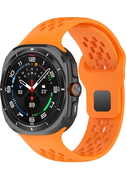 Samsung Galaxy Watch Ultra 47MM Esnek Yapılı Delikli Kademeli Silikon Kordon KRD119