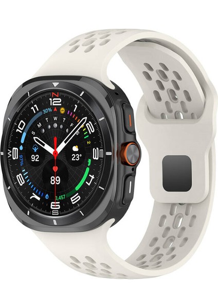 Samsung Galaxy Watch Ultra 47MM Esnek Yapılı Delikli Kademeli Silikon Kordon KRD119