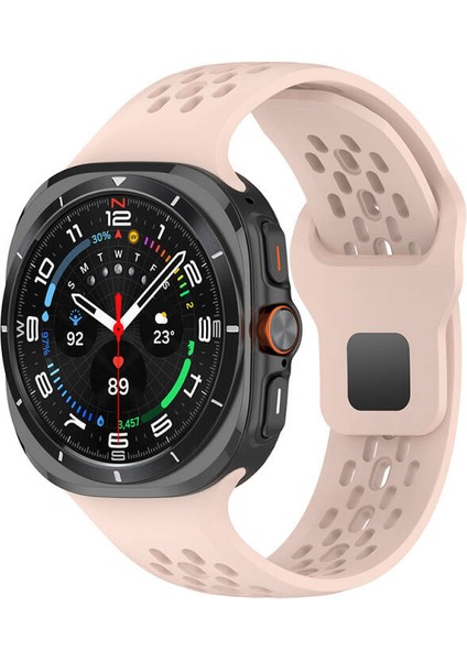 Samsung Galaxy Watch Ultra 47MM Esnek Yapılı Delikli Kademeli Silikon Kordon KRD119