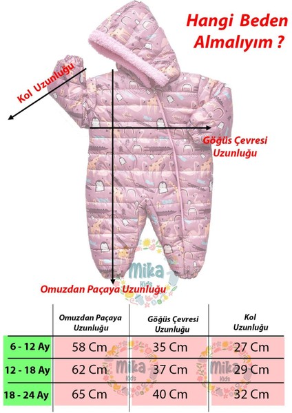 Zürafa,penguen,flamingo Figürlü Içi Kürklü Kapüşonlu Gül Kuru Kız Bebek Astronot Kozmonot Tulum Dar fiyatları