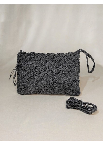 Hasır, Kağıt Ip El Örgüsü Çanta, Clutch, Portvöy, El Çantası