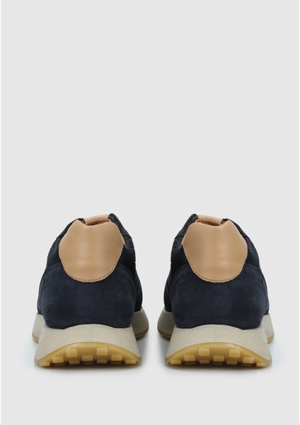 Lacivert Deri Erkek Sneaker fırsatları