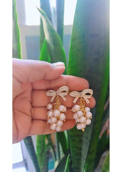 Fiyonk Incili Üzüm Küpe