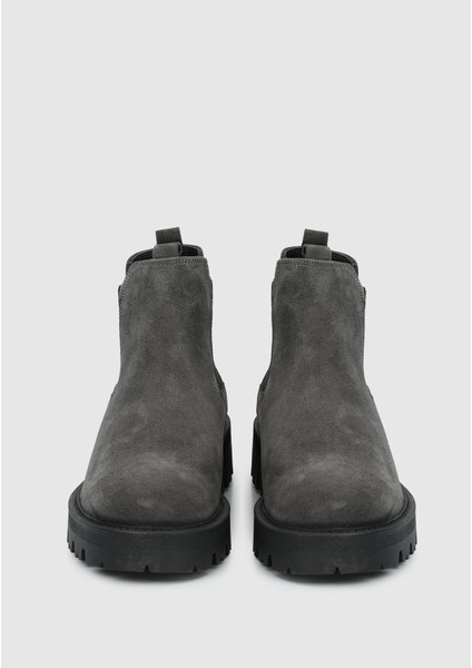 Antrasit Deri Erkek Bot modelleri