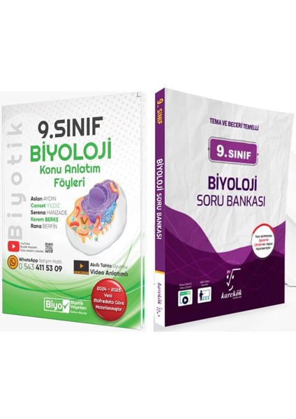 9. Sınıf Biyoloji Konu Anlatım Föyü - Soru Bankası Seti 2 Kitap