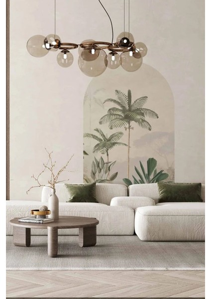 Çok Renkli Doğa ve Şehir Manzaraları Temalı Modern Duvar Sticker, 1 Parça fiyatları