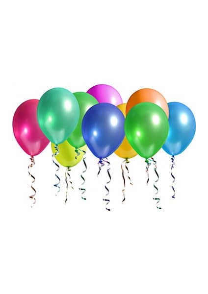 Karışık Renkli 10 adet Metalik Balon
