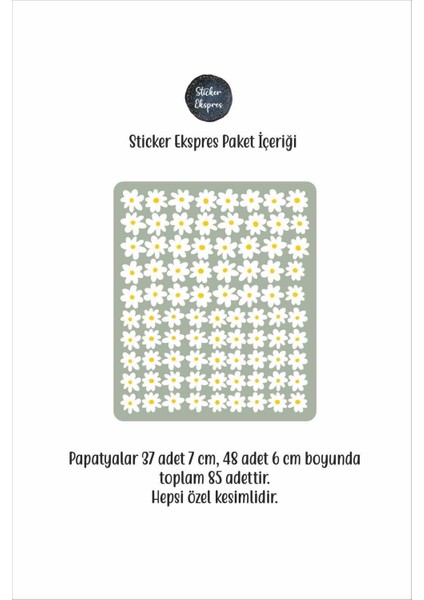 Çocuk odası için neşeli sarı beyaz papatya duvar sticker seti, 5+ parça, çiçekli dekorasyon fırsatları