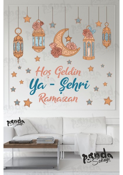 Renkli Ramazan Temalı 5+ Parça Duvar, Cam ve Mobilya Sticker Seti, 3 Boyutlu Desen fiyatları