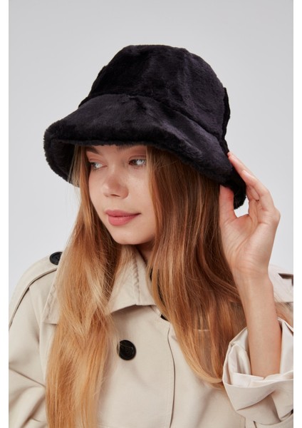 Peluş Bucket Kadın Balıkçı Şapkası Yumuşak ve Tüylü Kadın Şapkası modelleri