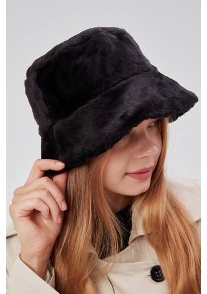 Peluş Bucket Kadın Balıkçı Şapkası Yumuşak ve Tüylü Kadın Şapkası fırsatları