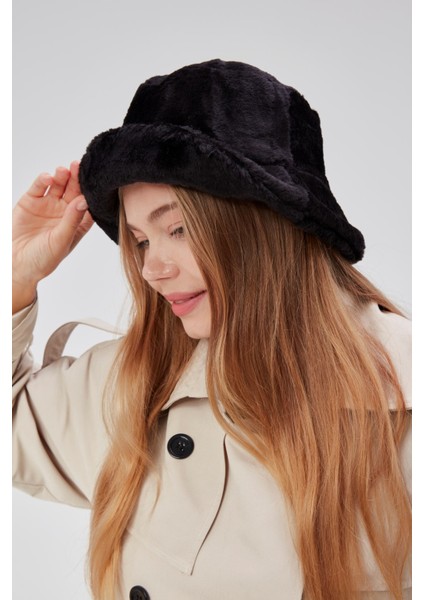 Peluş Bucket Kadın Balıkçı Şapkası Yumuşak ve Tüylü Kadın Şapkası indirimleri