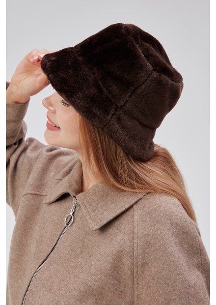 Peluş Bucket Kadın Balıkçı Şapkası Yumuşak ve Tüylü Kadın Şapkası modelleri