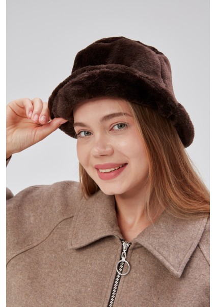 Peluş Bucket Kadın Balıkçı Şapkası Yumuşak ve Tüylü Kadın Şapkası indirimleri
