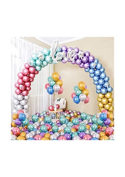 Karışık Metalik , Pastel , Krom [aynalı] Balon