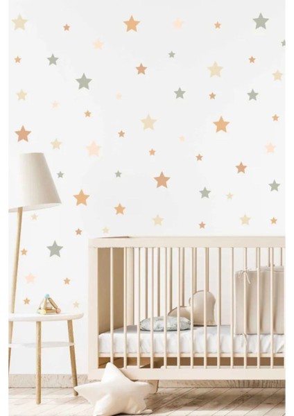 150 Parça Renkli Yıldızlar Çocuk Odası Duvar Sticker Seti, eğlenceli ve sevimli dekorasyon